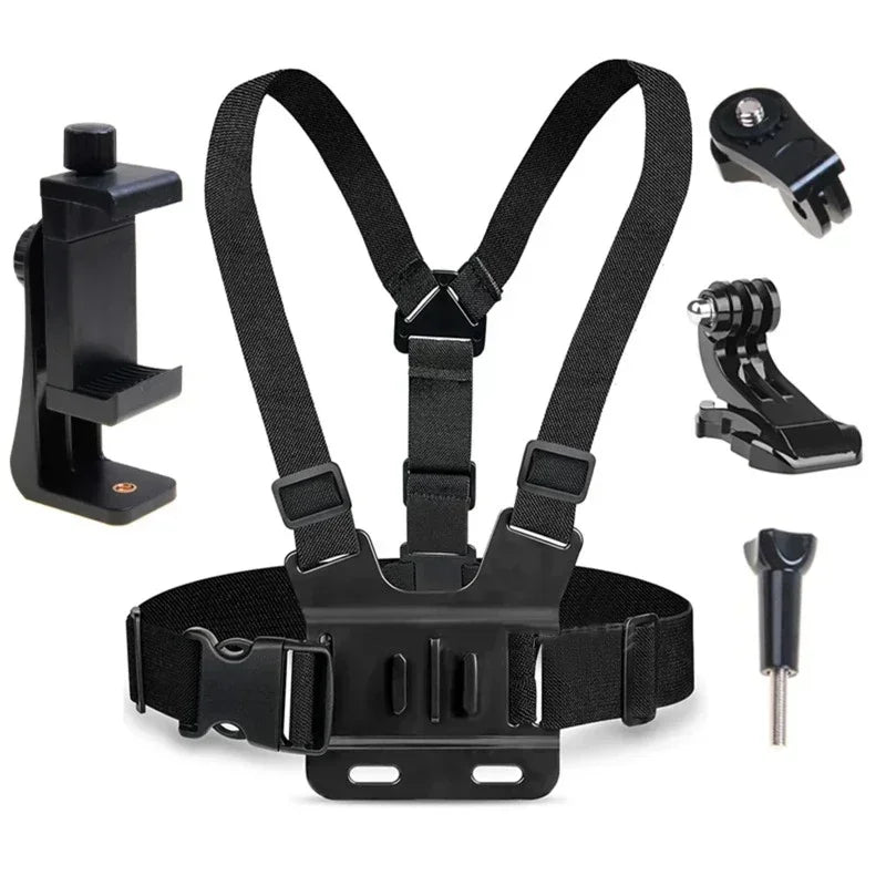 5 in 1 Mobile Phone Chest Strap Mounting Holder First Angle Video Record Life Phone Bracket Fixed Live Broadcast Accessories