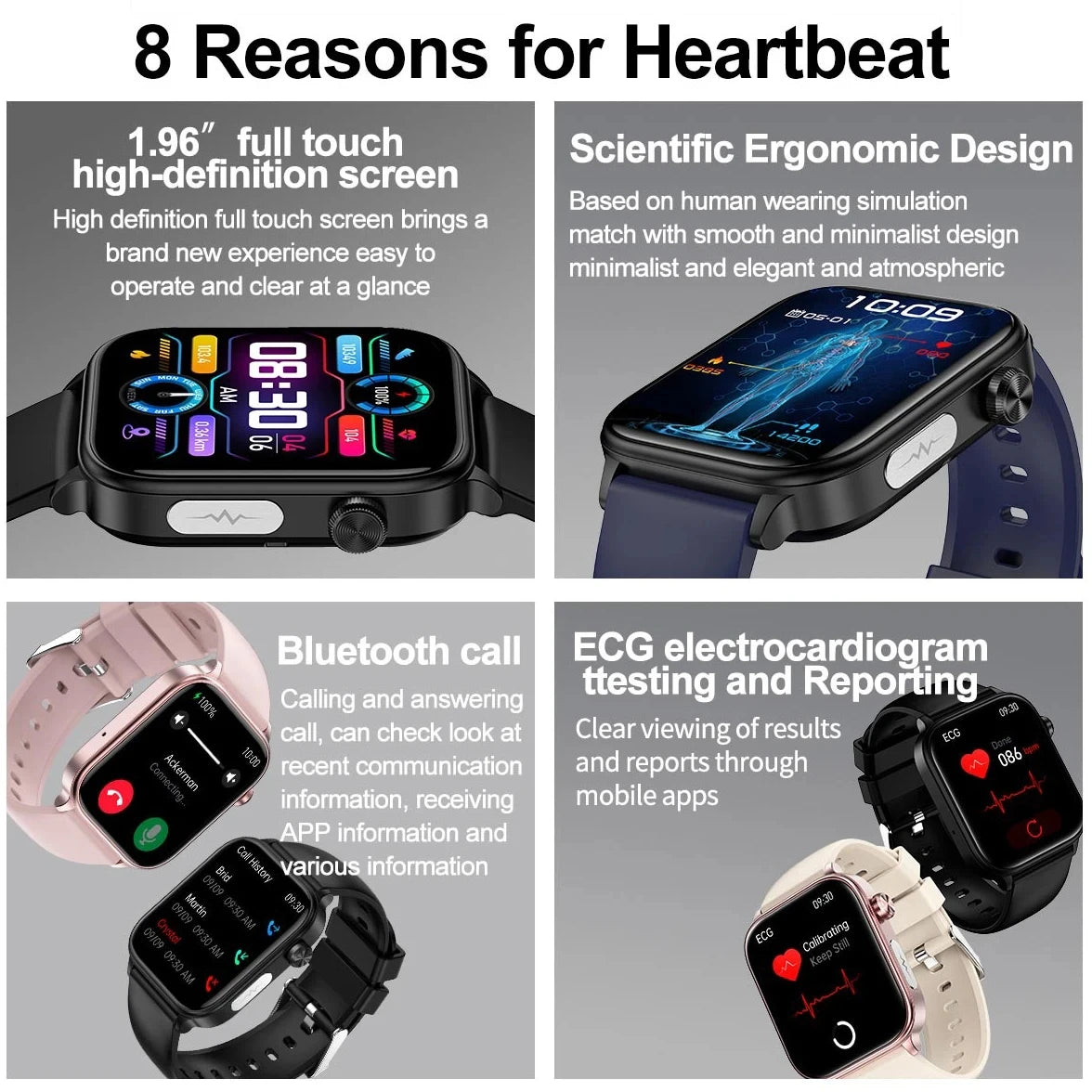 2025 New Al Science Diagnosis Blood Lipids Uric Acid Blood Oxygen Smart Watch Men ECG+PPG Voice Bluetooth Call Health Smartwatch