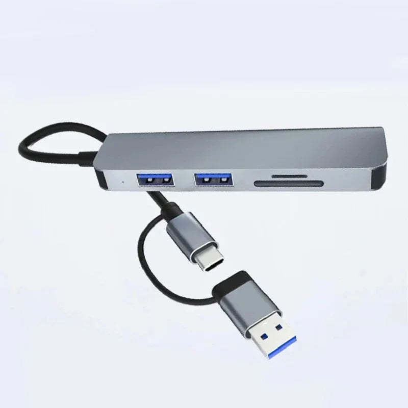 Type C USB 5 in 1 HUB USB 3.0 2.0 Disk Extend Adapter Cable Splitter Phone Charger Dock Micro SD TF Memory Card Reader Writer