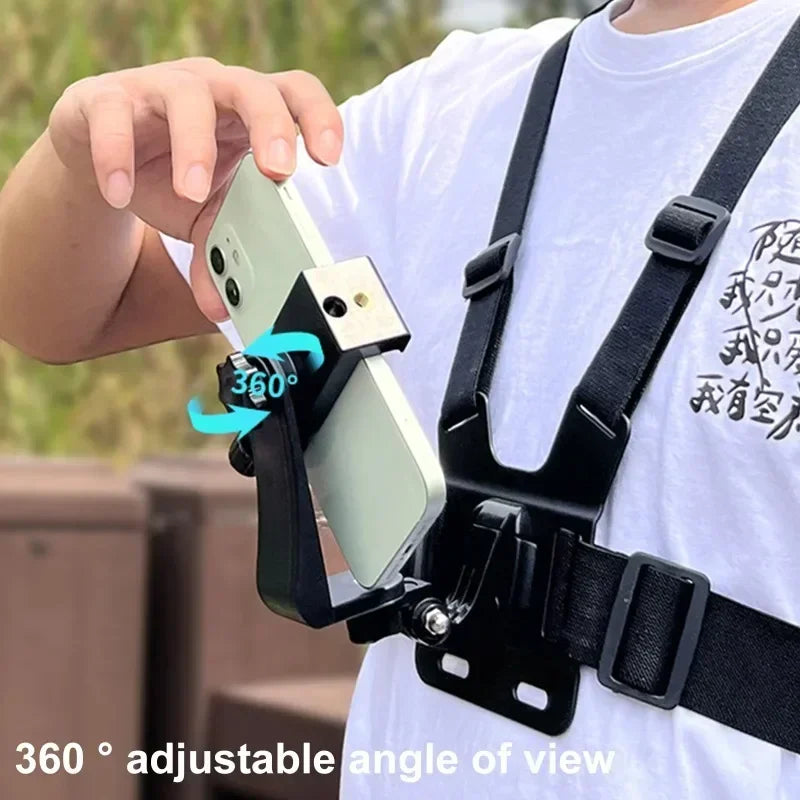 5 in 1 Mobile Phone Chest Strap Mounting Holder First Angle Video Record Life Phone Bracket Fixed Live Broadcast Accessories