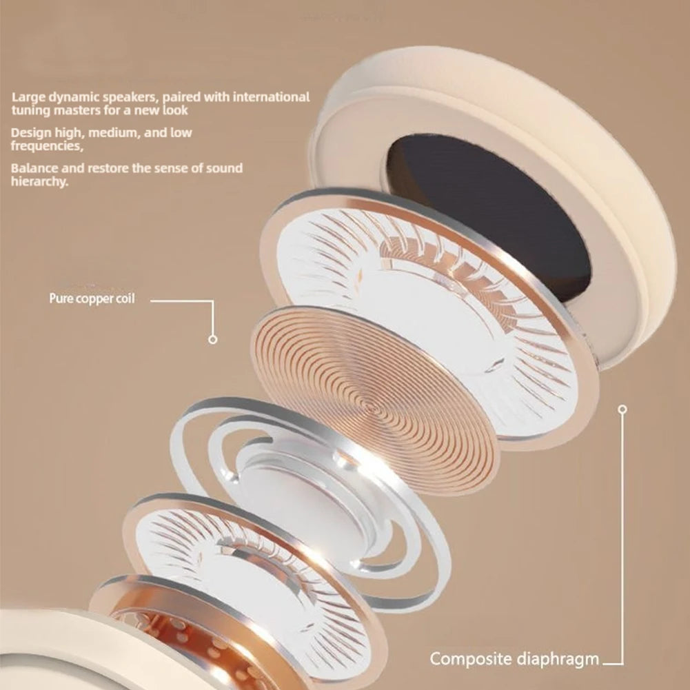 Xiaomi Wireless Bluetooth Headphones over Ear Hifi Stereo Foldable Lightweight Headset Supports TF Cards 3.5Mm Type-C Interface